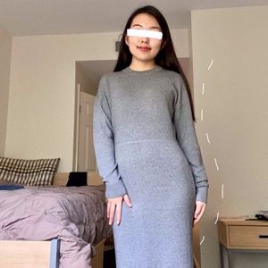Banana Republic Dolman-Sleeve Sweater Grey Dress